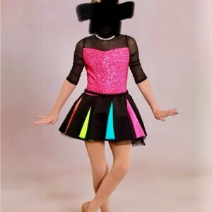 Sparkling Pink and Black Kids Costume